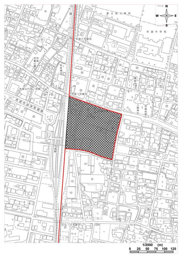 地図：宮後地区計画の区域