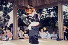 写真：今市場の獅子芝居