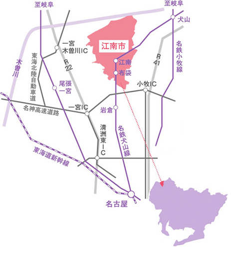 江南市アクセスマップ