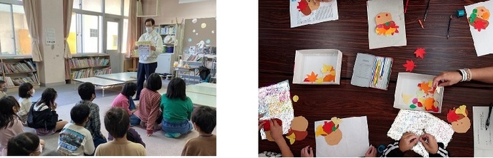 活動写真（読み聞かせ、工作）