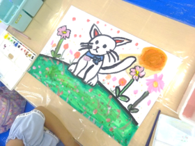「絵画を描いて楽しもう」講座の様子