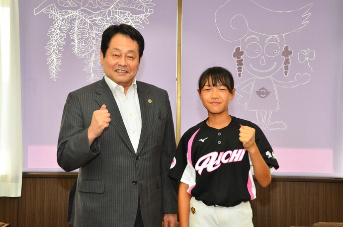 永井麻央さんと市長の写真