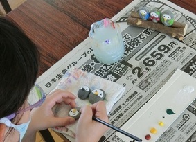 石ころアート教室写真