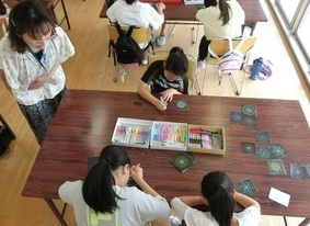 点描曼荼羅画写真