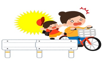自転車後部に同乗中の子どもの事故に注意！