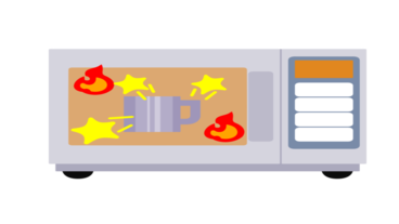 電子レンジ庫内の発煙・発火 ー庫内の汚れの付着や食品の加熱しすぎに注意ー