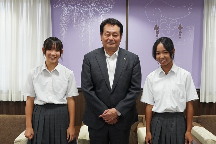 木村さん、郷原さんと澤田市長の写真